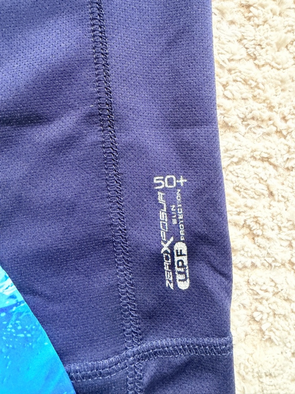 ZeroXposur Navy Rash Guard with Blue & Green Shark Swim Shorts 18-20 - Picture 9 of 11